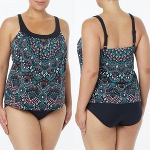 Coco Reef Tankini Set Plus Size Ultra Fit Bra Sized Underwire 2 PIECE 24W/46DD